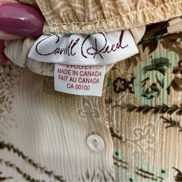 Carroll Reed Floral Button Down Maxi Skirt, Size M, Made in Canada - Picture 3 of 7